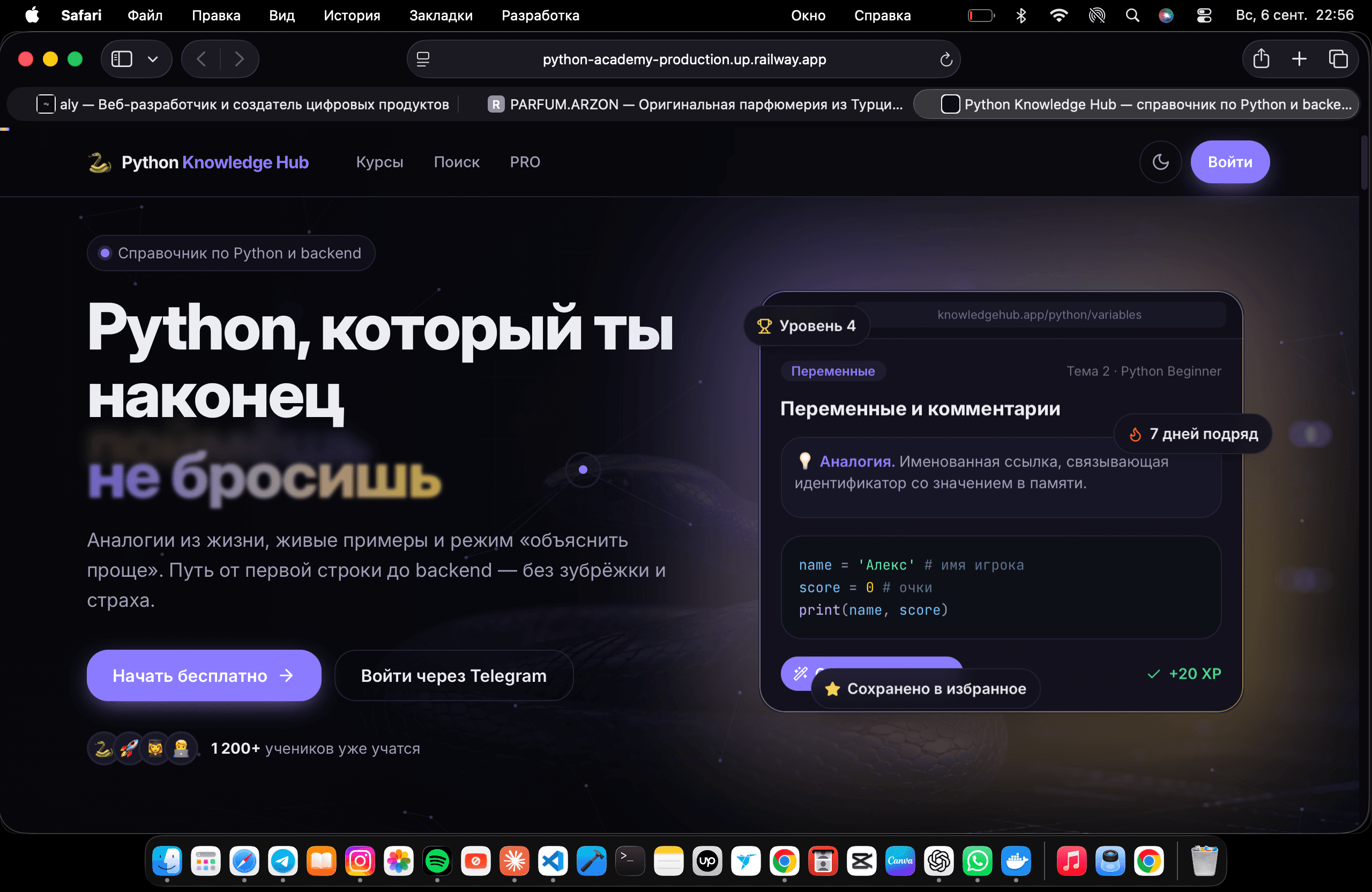python-academy: экран 1